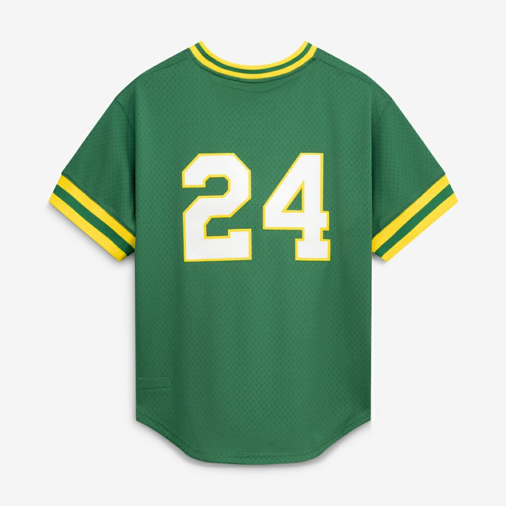 Rickey Henderson Athletics Mitchell & Ness Authentic Batting Practice Jersey - MLB Jerseys