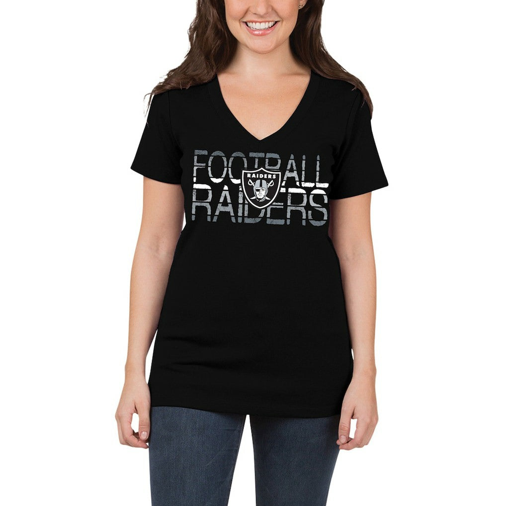 Las Vegas Raiders 5th & Ocean by  Women's Lounge V-Neck T-Shirt | NFL Online