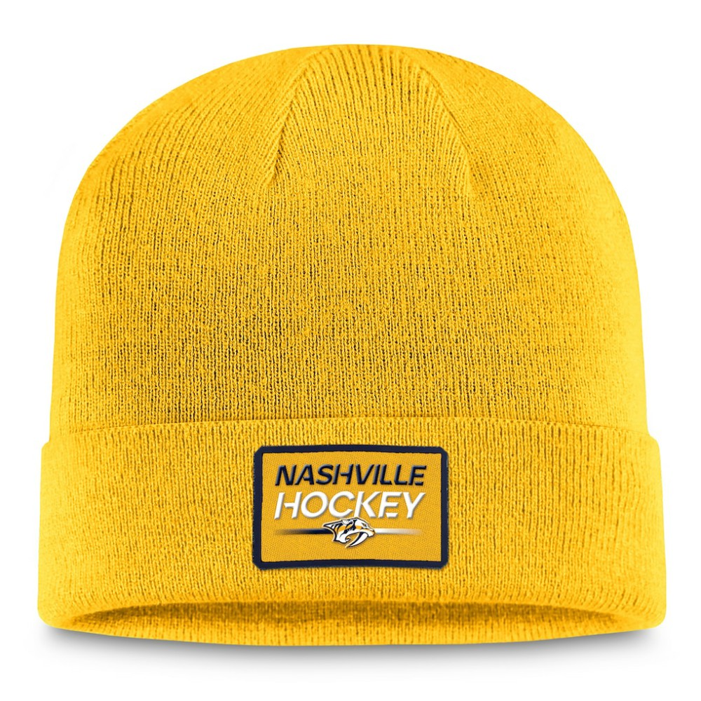 Nashville Predators Fanatics Authentic Pro Cuffed Knit Hat – Gold -  NHL Hats
