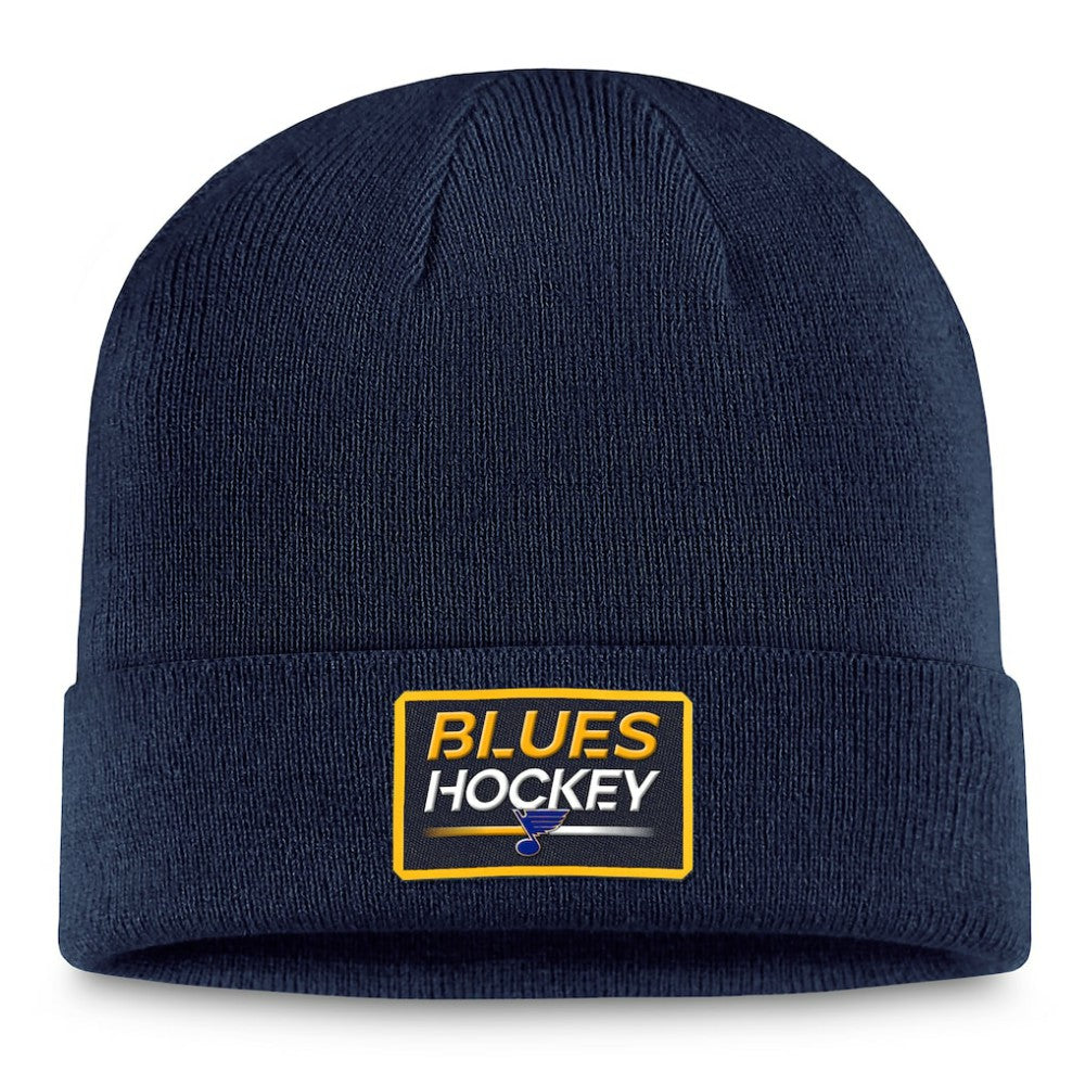 St. Louis Blues Fanatics Authentic Pro Cuffed Knit Hat – Navy -  NHL Hats