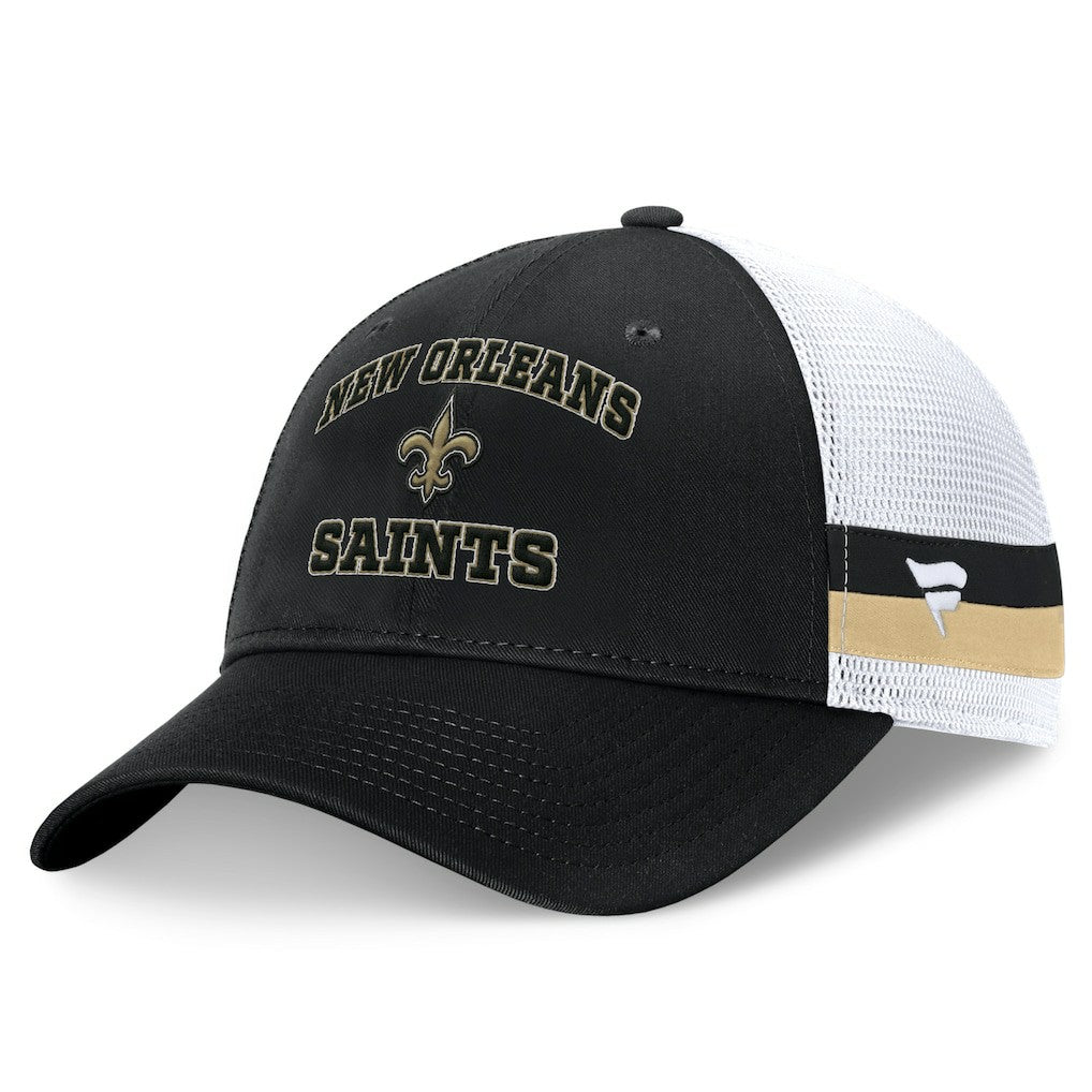 New Orleans Saints Fundamentals Side Stripe Trucker Adjustable Hat | NFL Online
