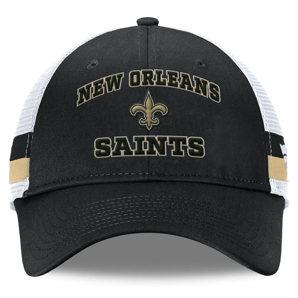 New Orleans Saints Fundamentals Side Stripe Trucker Adjustable Hat | NFL Online