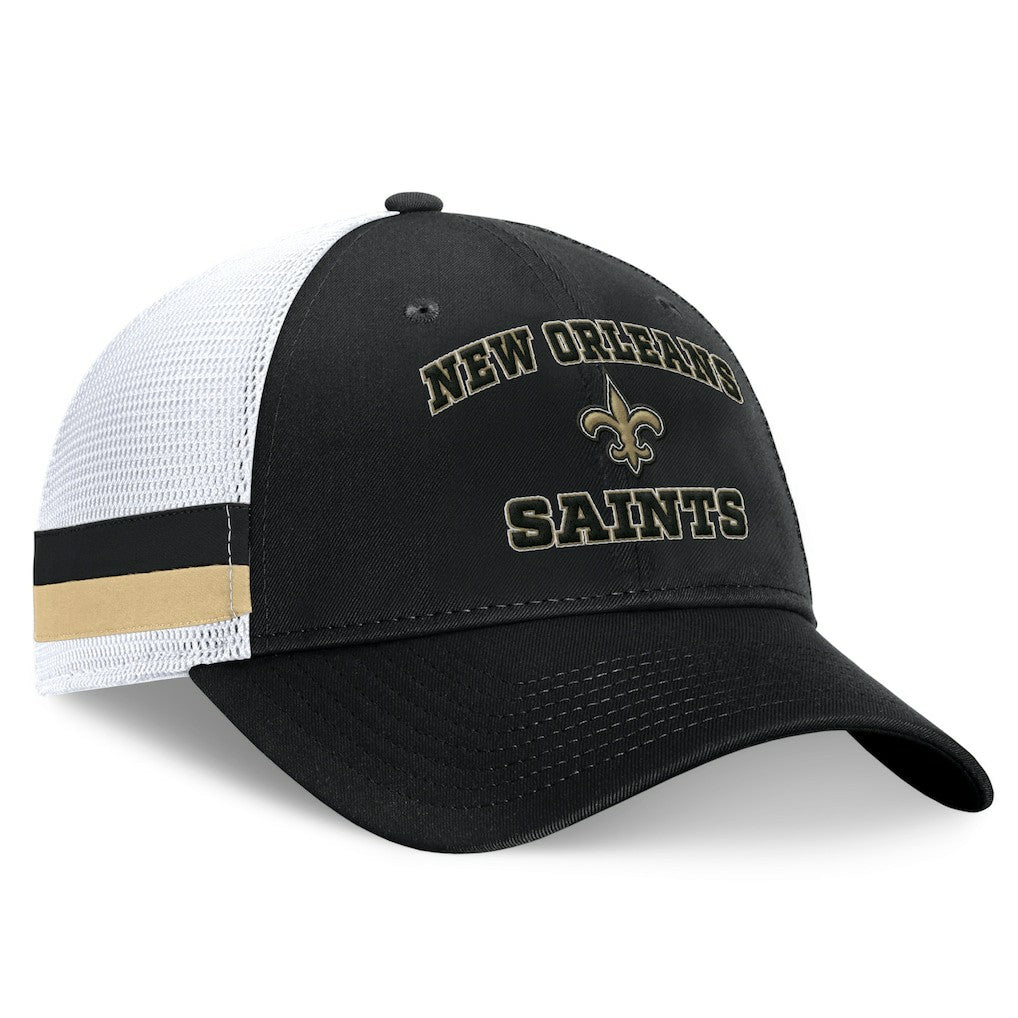 New Orleans Saints Fundamentals Side Stripe Trucker Adjustable Hat | NFL Online
