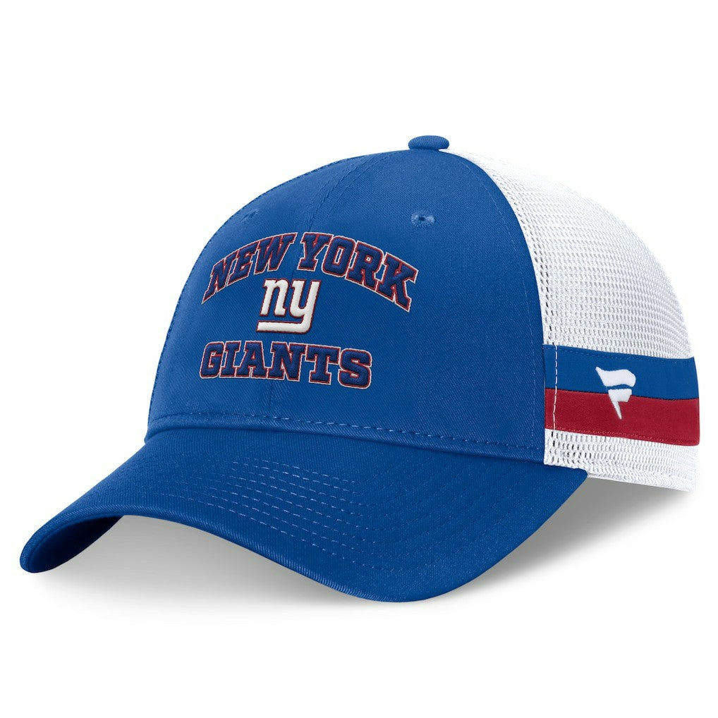 New York Giants Fundamentals Side Stripe Trucker Adjustable Hat | NFL Outlet
