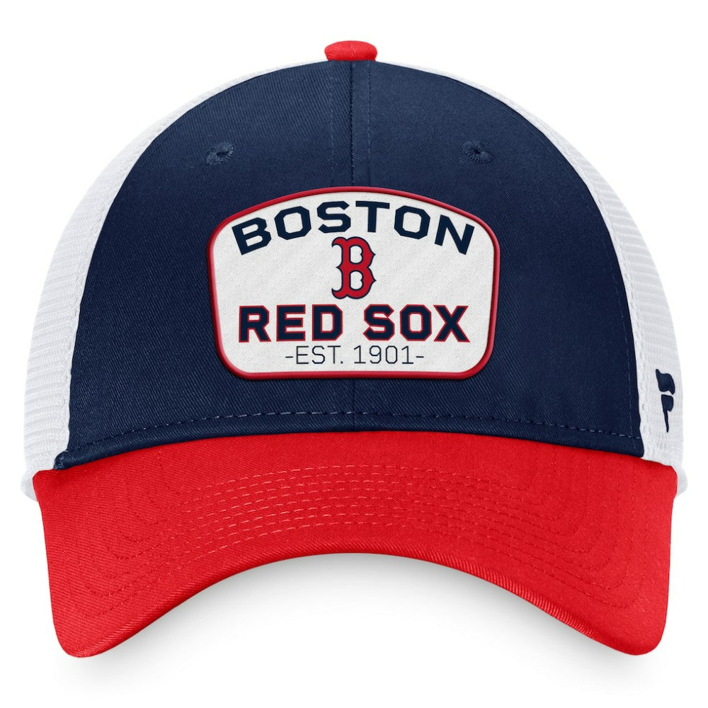 Boston Red Sox Fanatics Two-Tone Patch Trucker Adjustable Hat - MLB Hats