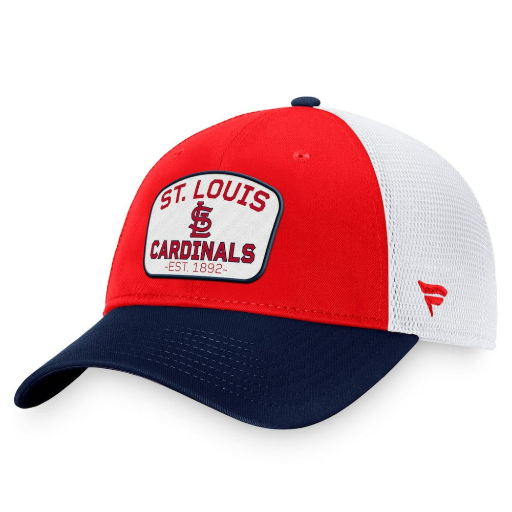 St. Louis Cardinals Fanatics Two-Tone Patch Trucker Adjustable Hat - MLB Hats