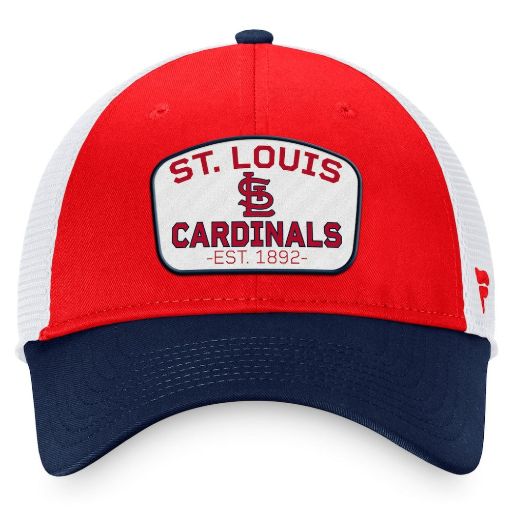 St. Louis Cardinals Fanatics Two-Tone Patch Trucker Adjustable Hat - MLB Hats