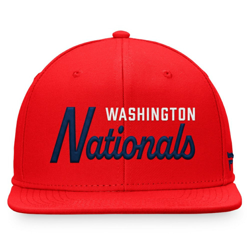 Washington Nationals Fanatics Script Snapback Hat - MLB Hats