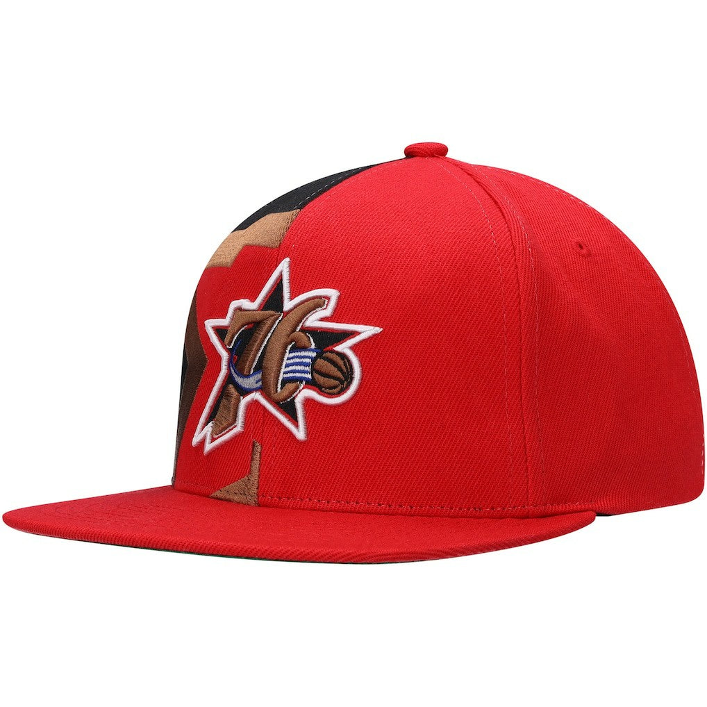 Red Philadelphia 76ers Hardwood Classics Retroline Snapback Hat | NBA