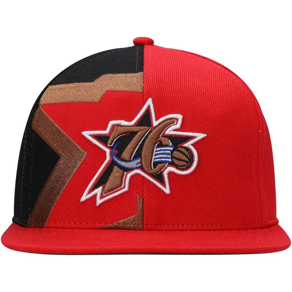 Red Philadelphia 76ers Hardwood Classics Retroline Snapback Hat | NBA