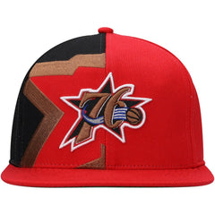 Red Philadelphia 76ers Hardwood Classics Retroline Snapback Hat | NBA