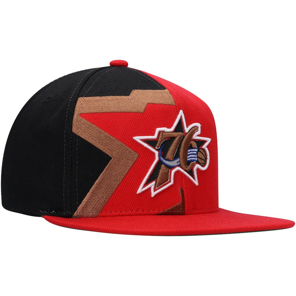 Red Philadelphia 76ers Hardwood Classics Retroline Snapback Hat | NBA