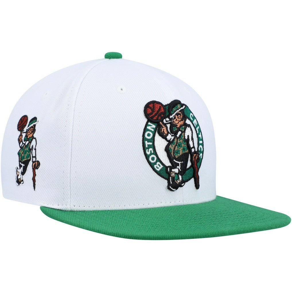 White/Green Boston Celtics Side Core 2.0 Snapback Hat | NBA