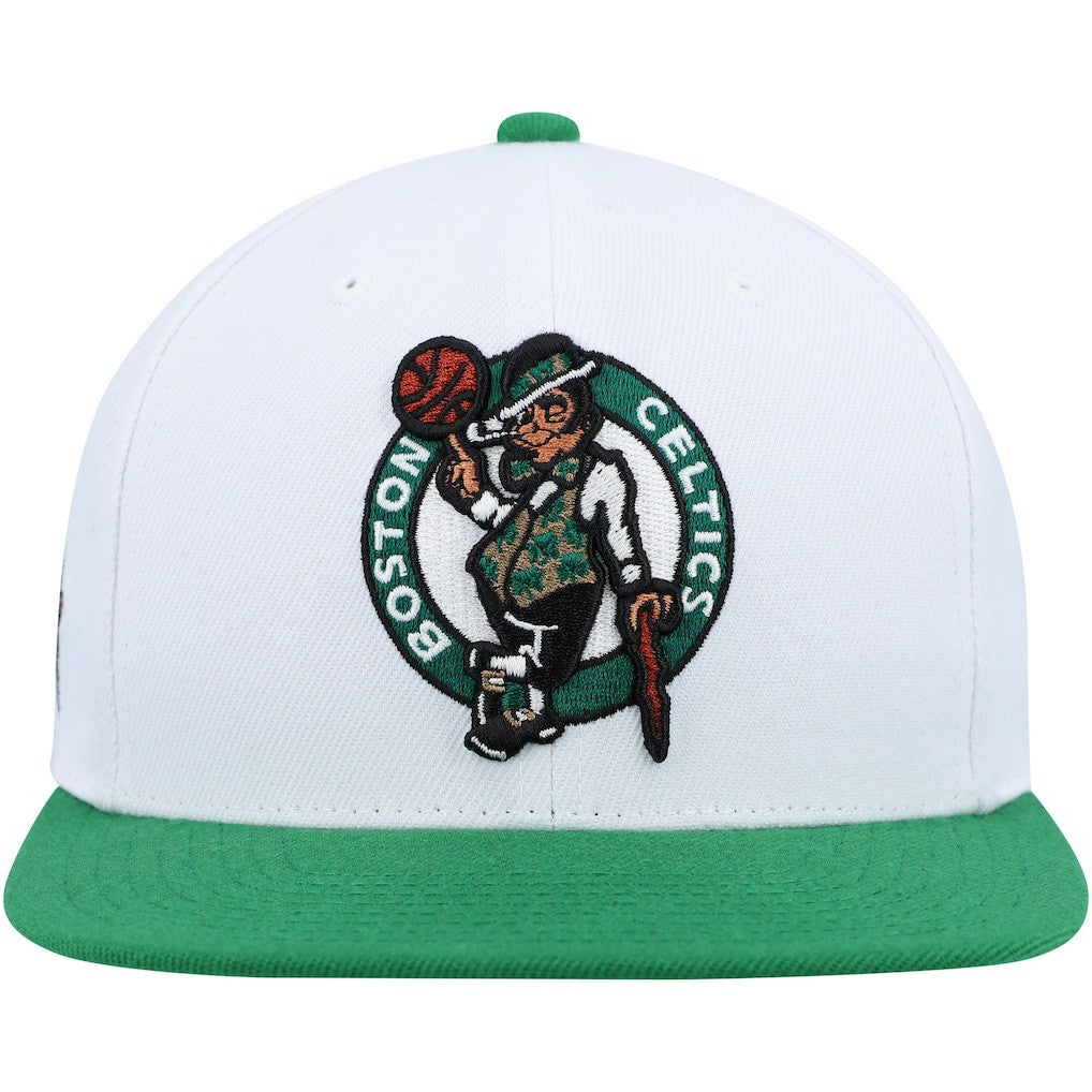 White/Green Boston Celtics Side Core 2.0 Snapback Hat | NBA