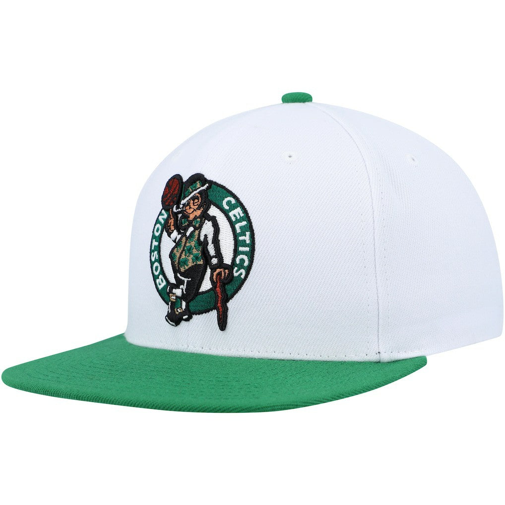 White/Green Boston Celtics Side Core 2.0 Snapback Hat | NBA