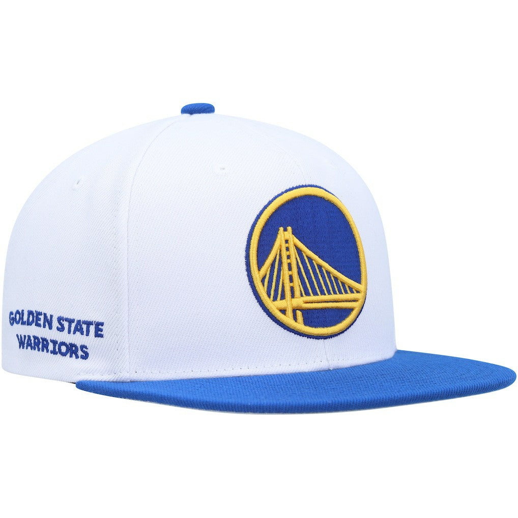 White/Royal Golden State Warriors Side Core 2.0 Snapback Hat sale | NBA