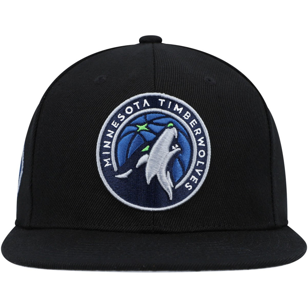 Black Minnesota Timberwolves Side Core 2.0 Snapback Hat | NBA
