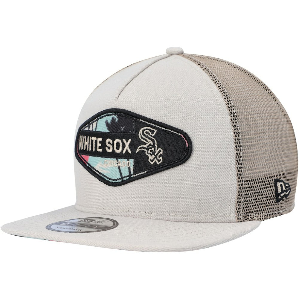 Chicago White Sox New Era Retro Beachin' Patch A-Frame Trucker 9FIFTY Snapback Hat - MLB Hats