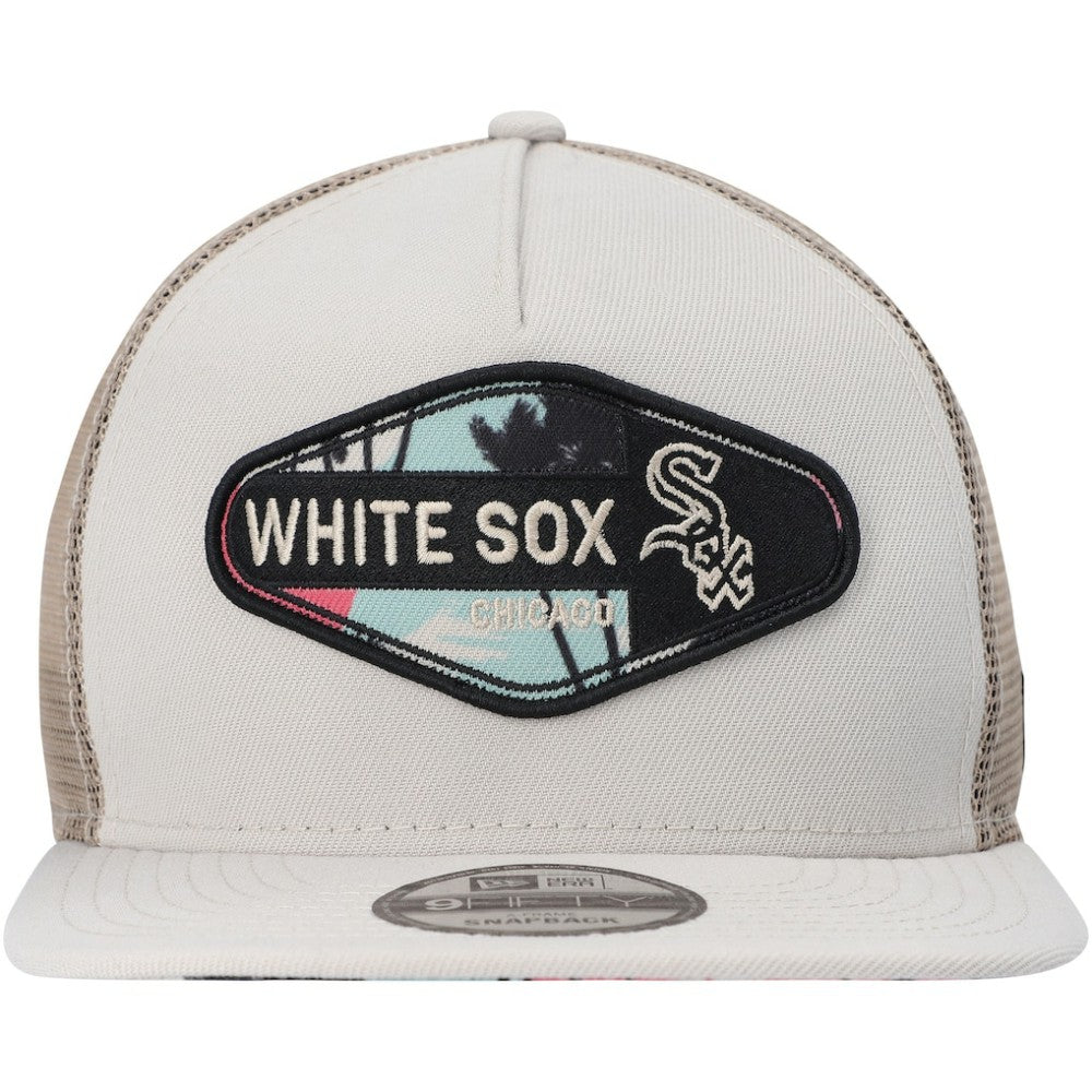 Chicago White Sox New Era Retro Beachin' Patch A-Frame Trucker 9FIFTY Snapback Hat - MLB Hats