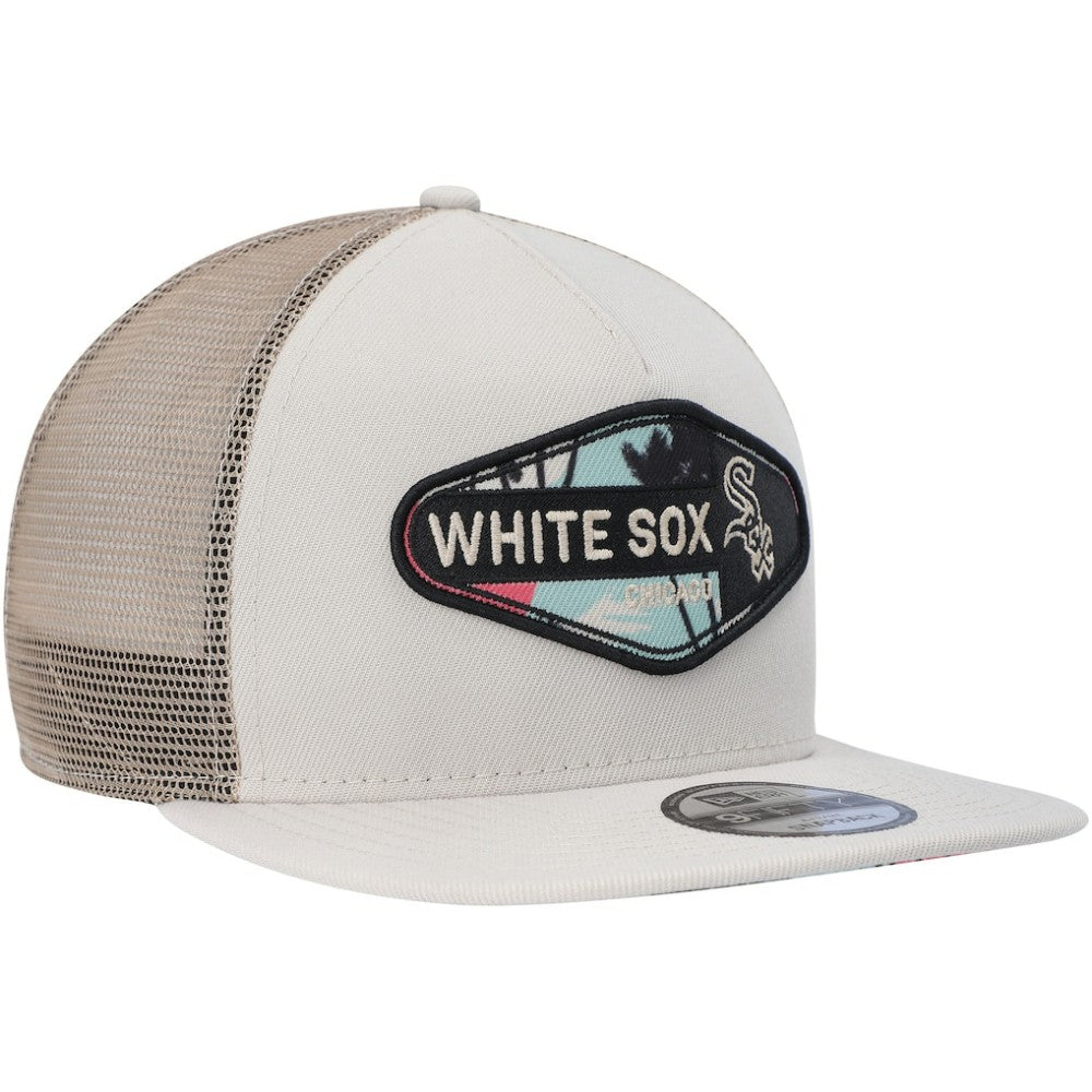 Chicago White Sox New Era Retro Beachin' Patch A-Frame Trucker 9FIFTY Snapback Hat - MLB Hats