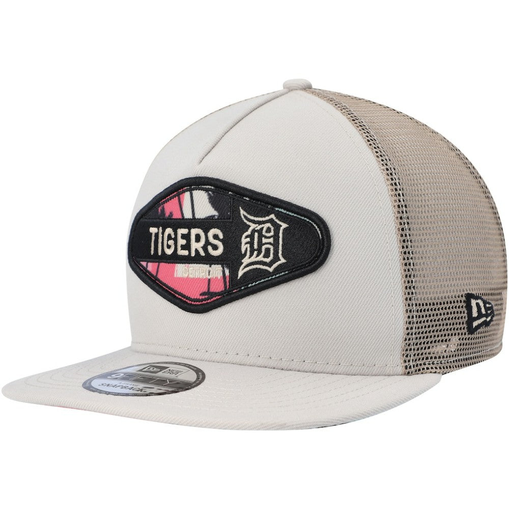 Detroit Tigers New Era Retro Beachin' Patch A-Frame Trucker 9FIFTY Snapback Hat - MLB Hats