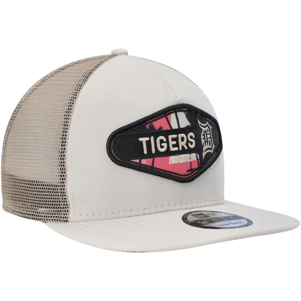 Detroit Tigers New Era Retro Beachin' Patch A-Frame Trucker 9FIFTY Snapback Hat - MLB Hats