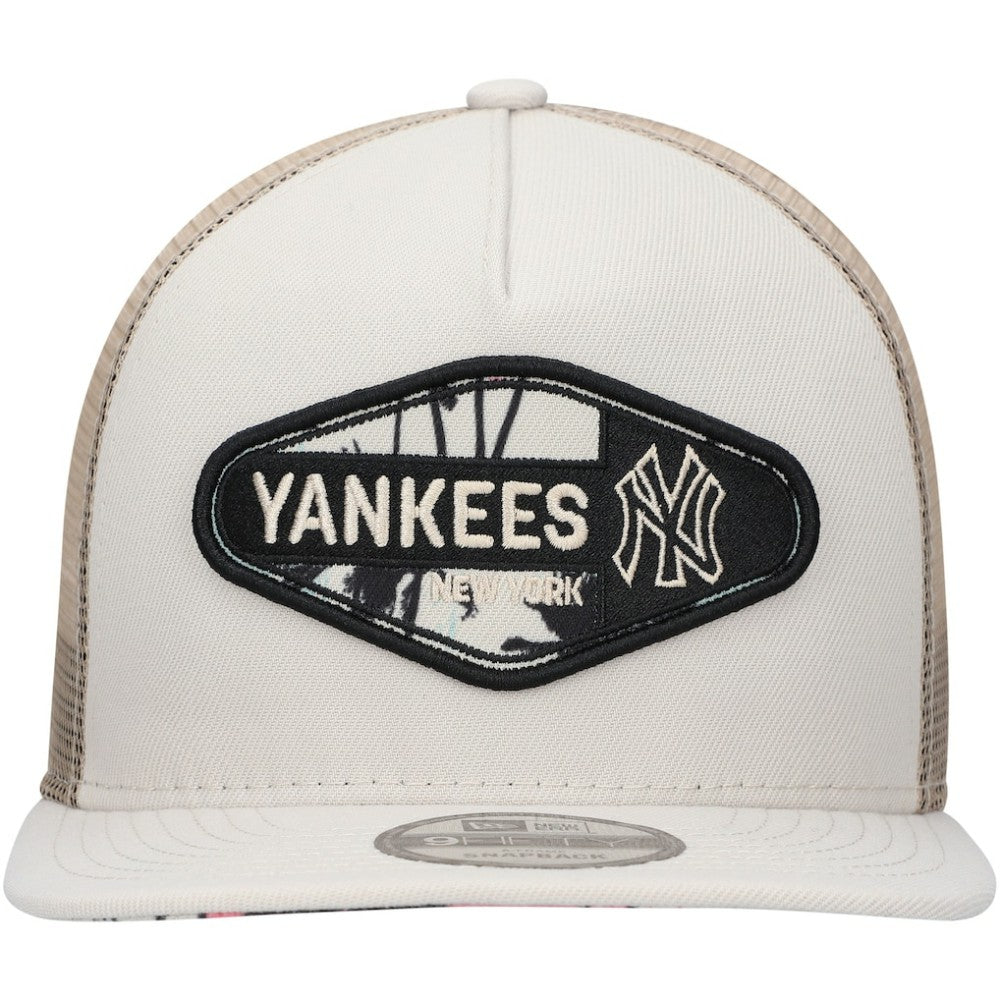 New York Yankees New Era Retro Beachin' Patch A-Frame Trucker 9FIFTY Snapback Hat - MLB Hats