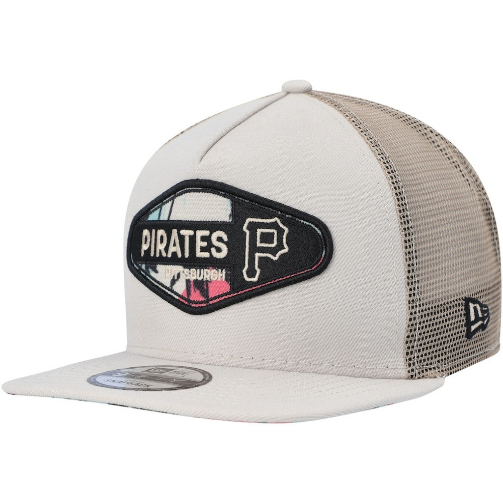 Pittsburgh Pirates New Era Retro Beachin' Patch A-Frame Trucker 9FIFTY Snapback Hat - MLB Hats