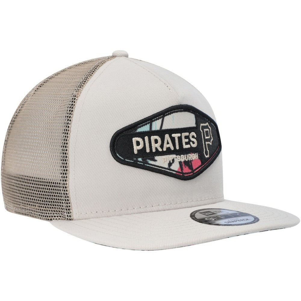 Pittsburgh Pirates New Era Retro Beachin' Patch A-Frame Trucker 9FIFTY Snapback Hat - MLB Hats