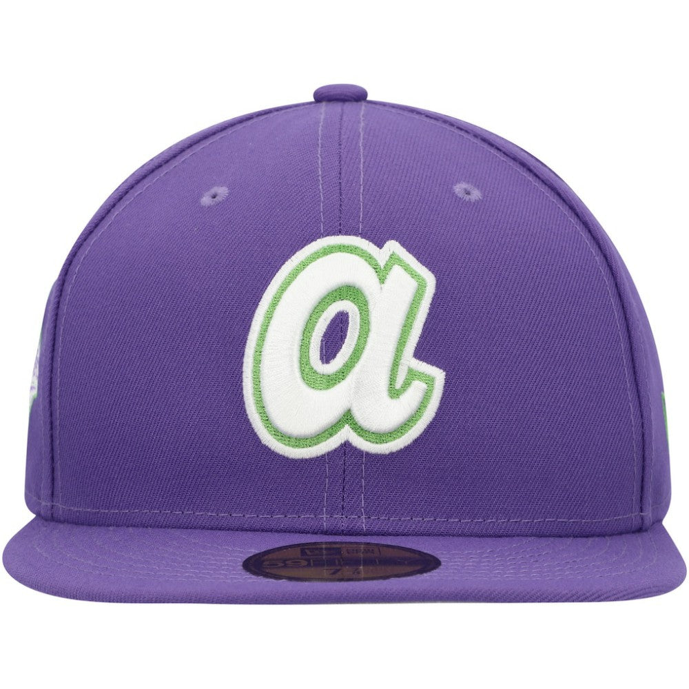 Atlanta Braves New Era Lime Side Patch 59FIFTY Fitted Hat - MLB Hats
