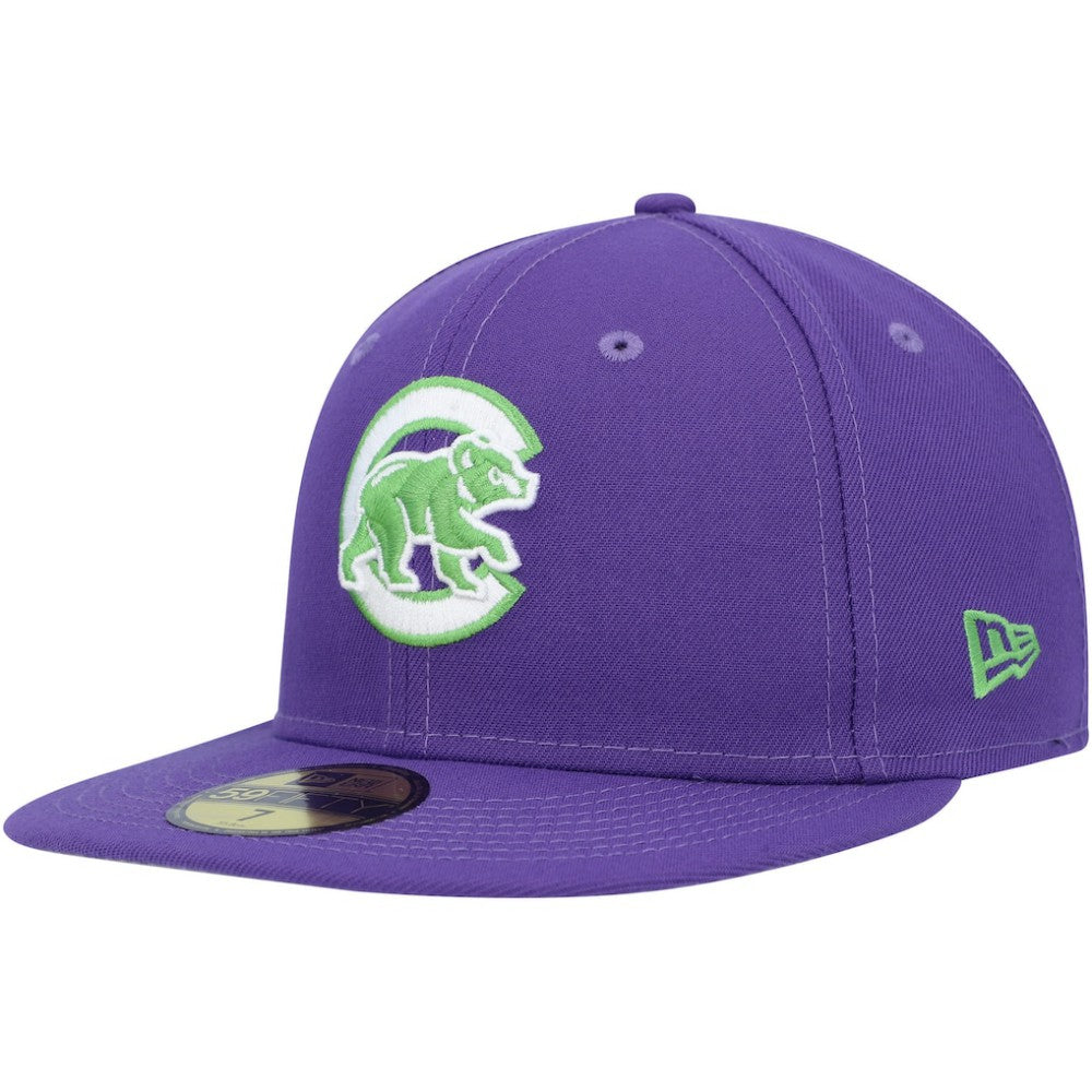 Chicago Cubs New Era Lime Side Patch 59FIFTY Fitted Hat - MLB Hats