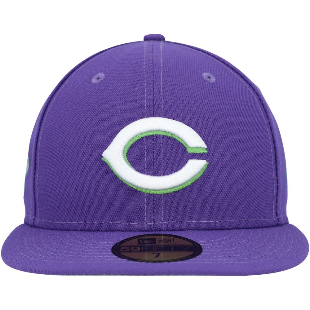 Cincinnati Reds New Era Lime Side Patch 59FIFTY Fitted Hat - MLB Hats