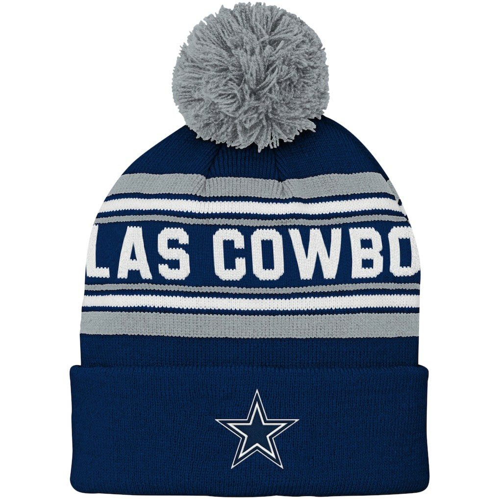 Dallas Cowboys Preschool Jacquard Cuffed Knit Hat with Pom | NFL Sale