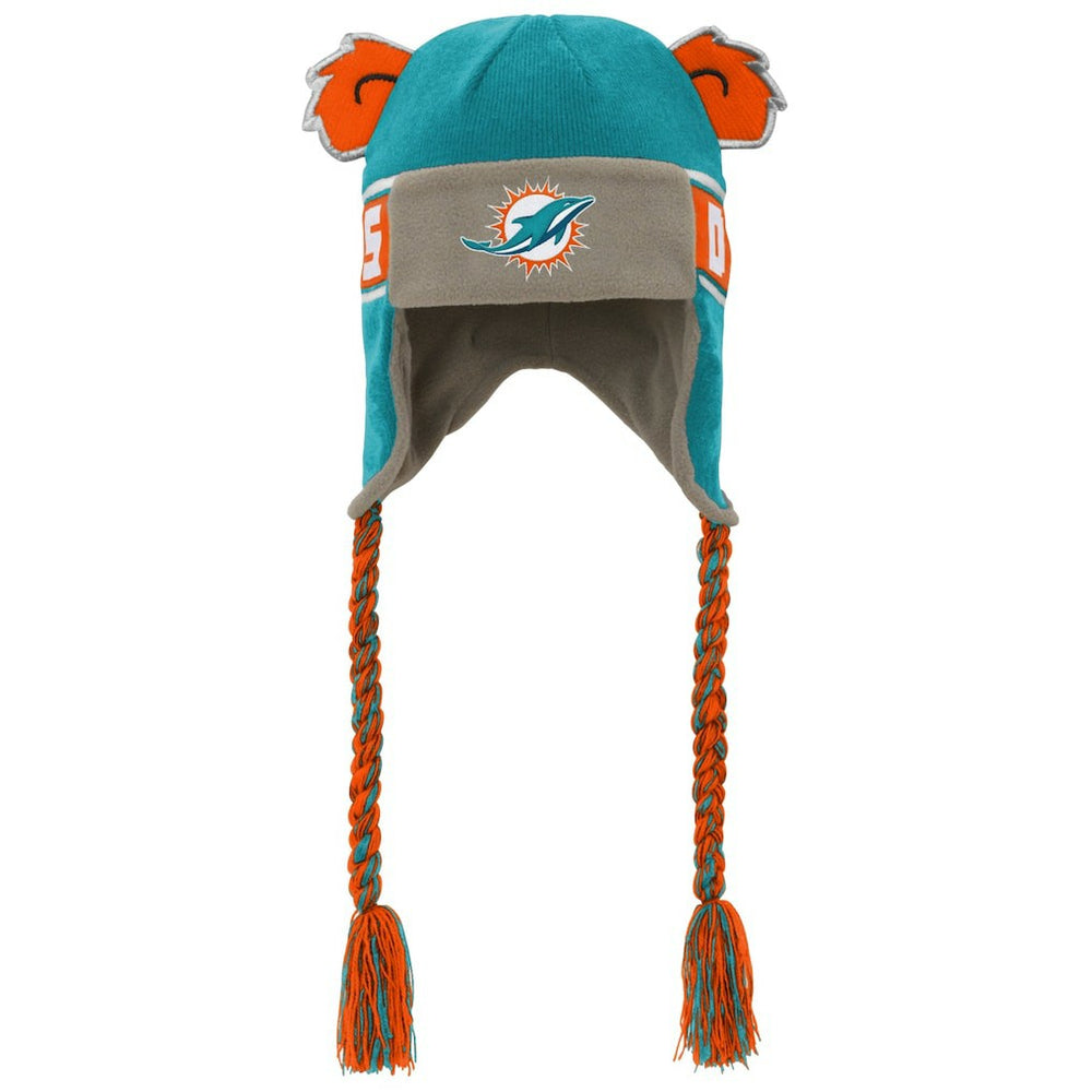 Miami Dolphins Youth Wordmark Ears Trooper Knit Hat | NFL New