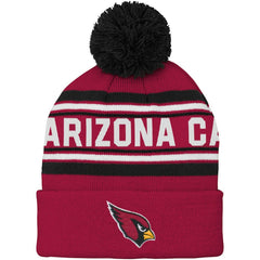 Arizona Cardinals Youth Jacquard Cuffed Knit Hat with Pom | NFL On sale