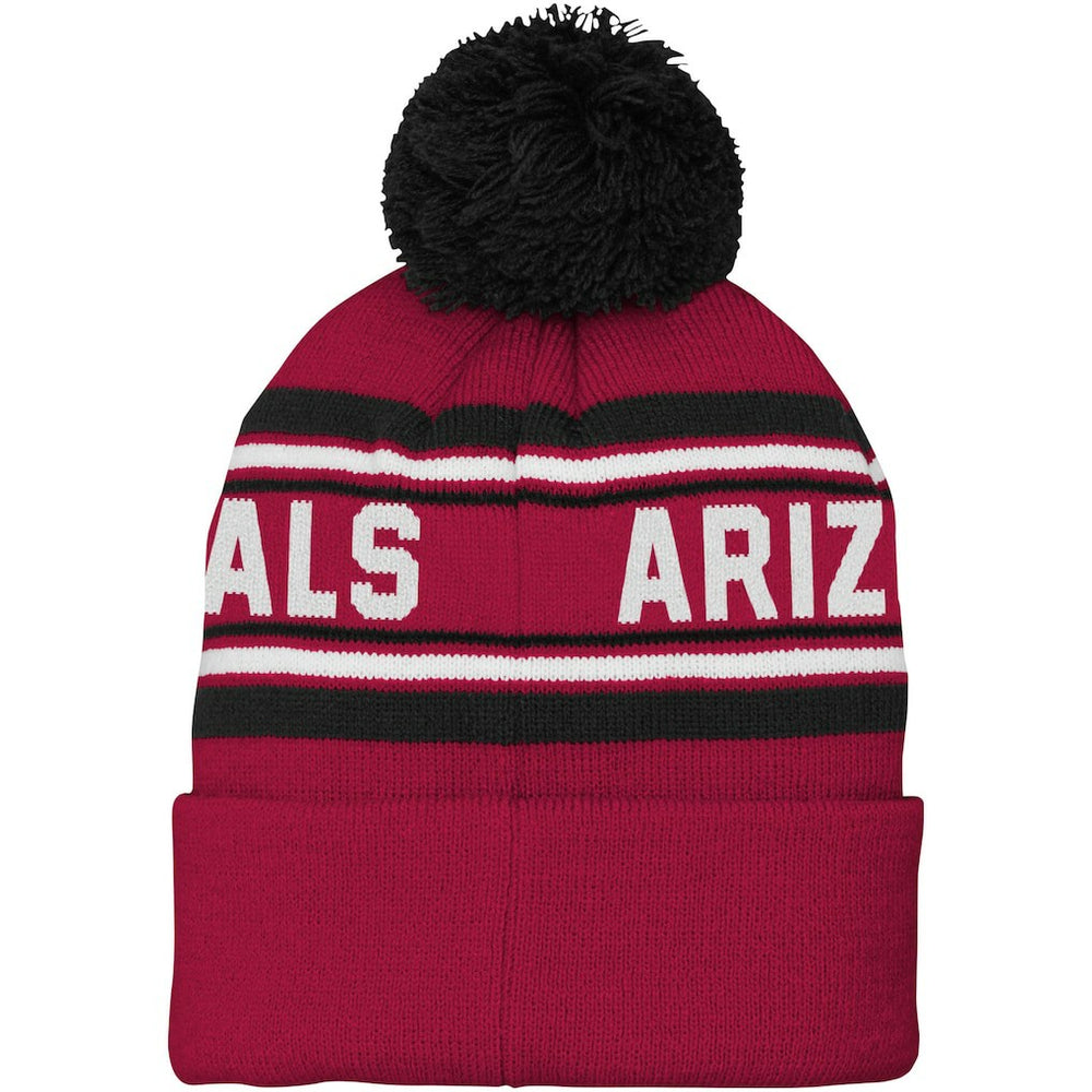 Arizona Cardinals Youth Jacquard Cuffed Knit Hat with Pom | NFL On sale