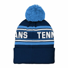 Tennessee Titans Youth Jacquard Cuffed Knit Hat with Pom | NFL Near me