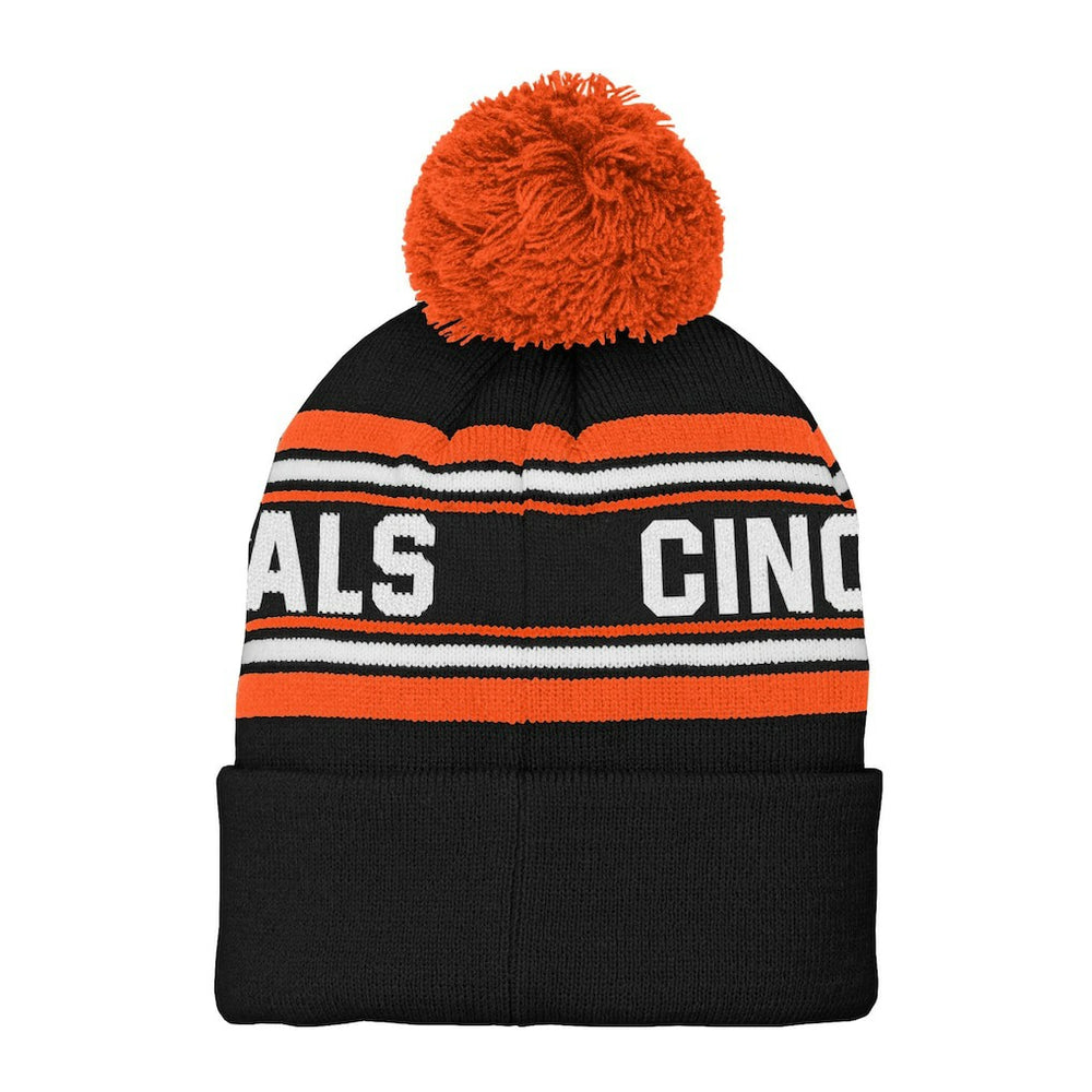Cincinnati Bengals Preschool Jacquard Cuffed Knit Hat with Pom | NFL Near me
