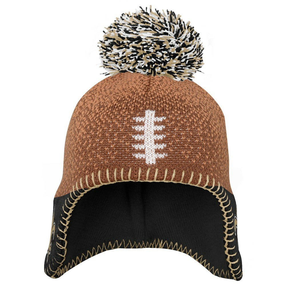 New Orleans Saints Preschool Football Head Knit Hat with Pom | NFL US