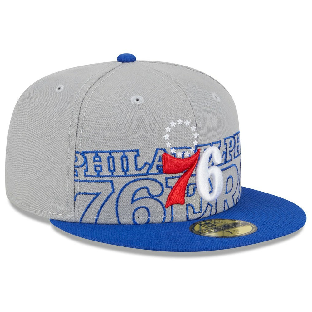 Gray/Royal Philadelphia 76ers 2023 NBA Draft Two-Tone 59FIFTY Fitted Hat | NBA