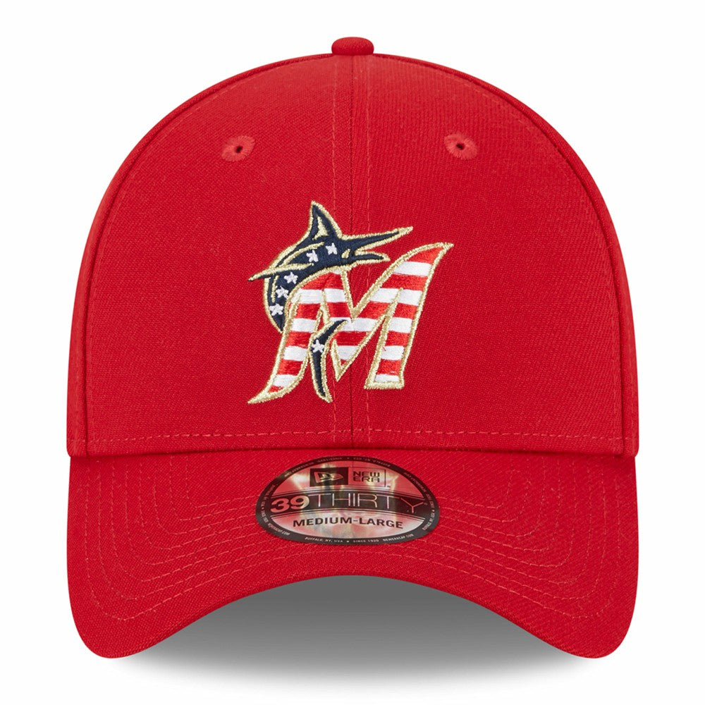 Miami Marlins New Era 2023 Fourth of July 39THIRTY Flex Hat - MLB Hats