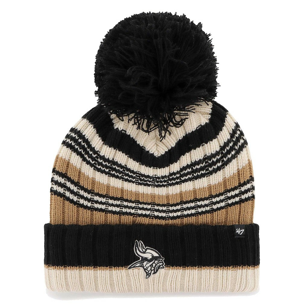 Minnesota Vikings '47 Women's Barista Cuffed Knit Hat with Pom | NFL New