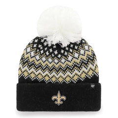 New Orleans Saints '47 Women's Elsa Cuffed Knit Hat with Pom | NFL Online