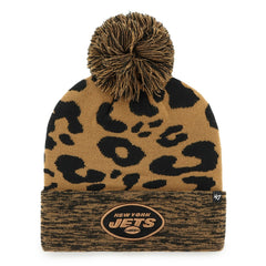 New York Jets '47 Women's Rosette Cuffed Knit Hat with Pom | NFL Outlet