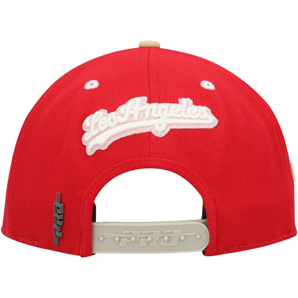 Los Angeles Dodgers Pro Standard Strawberry Ice Cream Drip Snapback Hat - MLB Hats