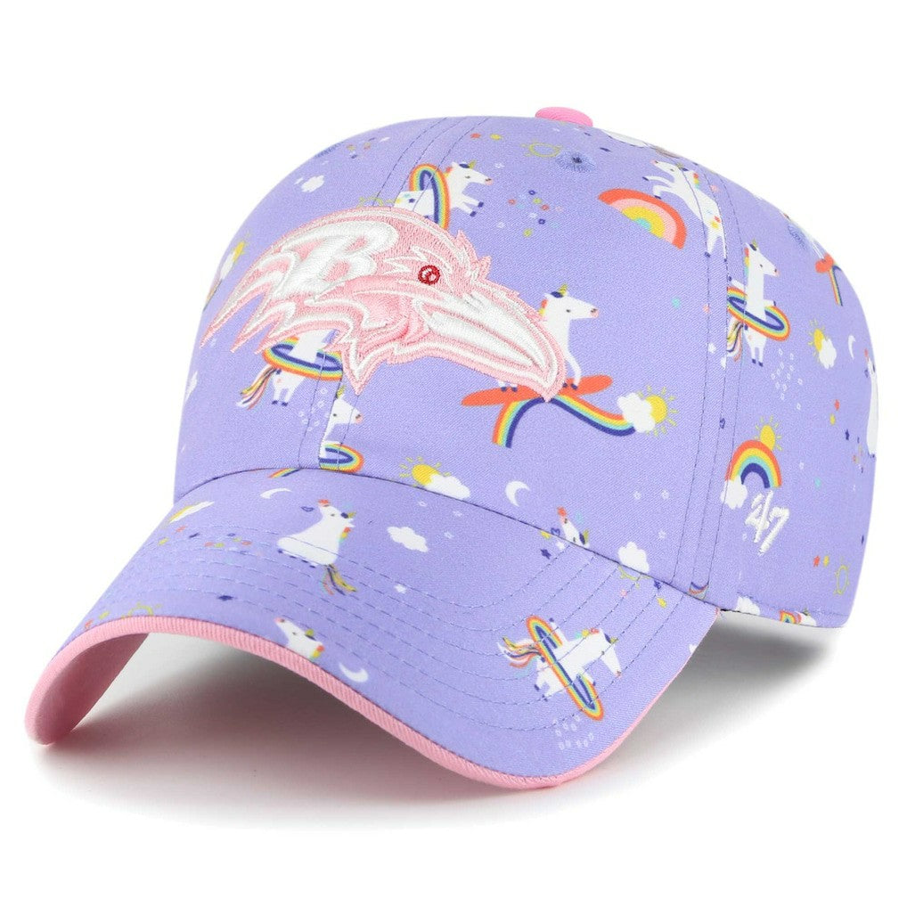 Baltimore Ravens '47 Girls Preschool Unicorn Clean Up Adjustable Hat | NFL New