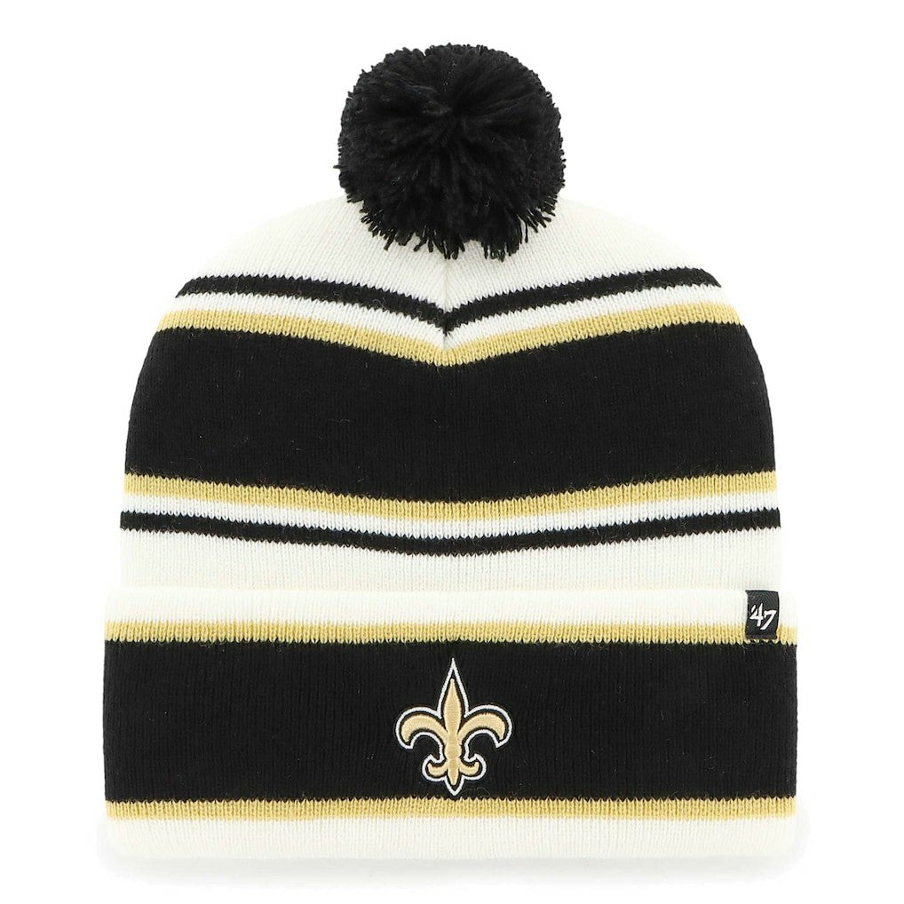 New Orleans Saints '47 Youth Stripling Cuffed Knit Hat with Pom | NFL Hot