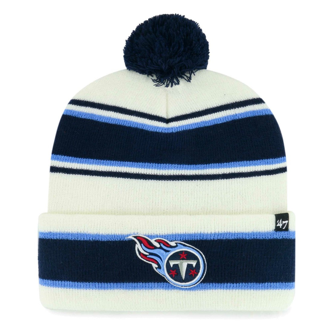 Tennessee Titans '47 Youth Stripling Cuffed Knit Hat with Pom | NFL Outlet