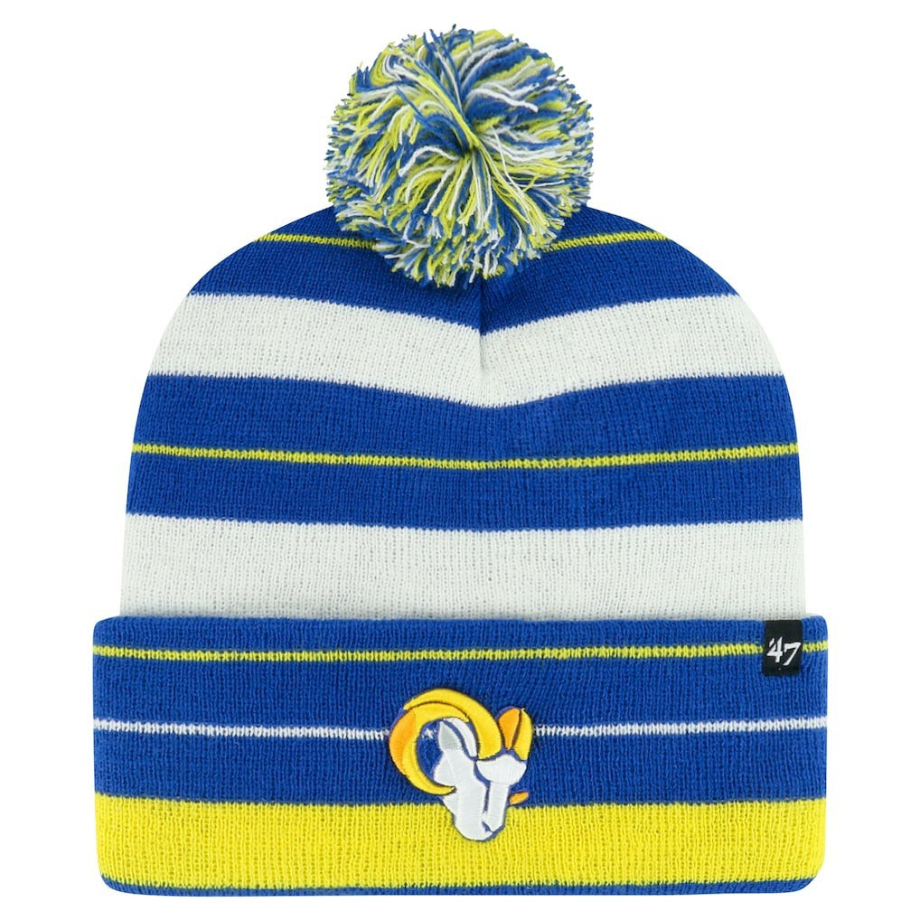 Los Angeles Rams '47 Powerline Cuffed Knit Hat with Pom | NFL Hot