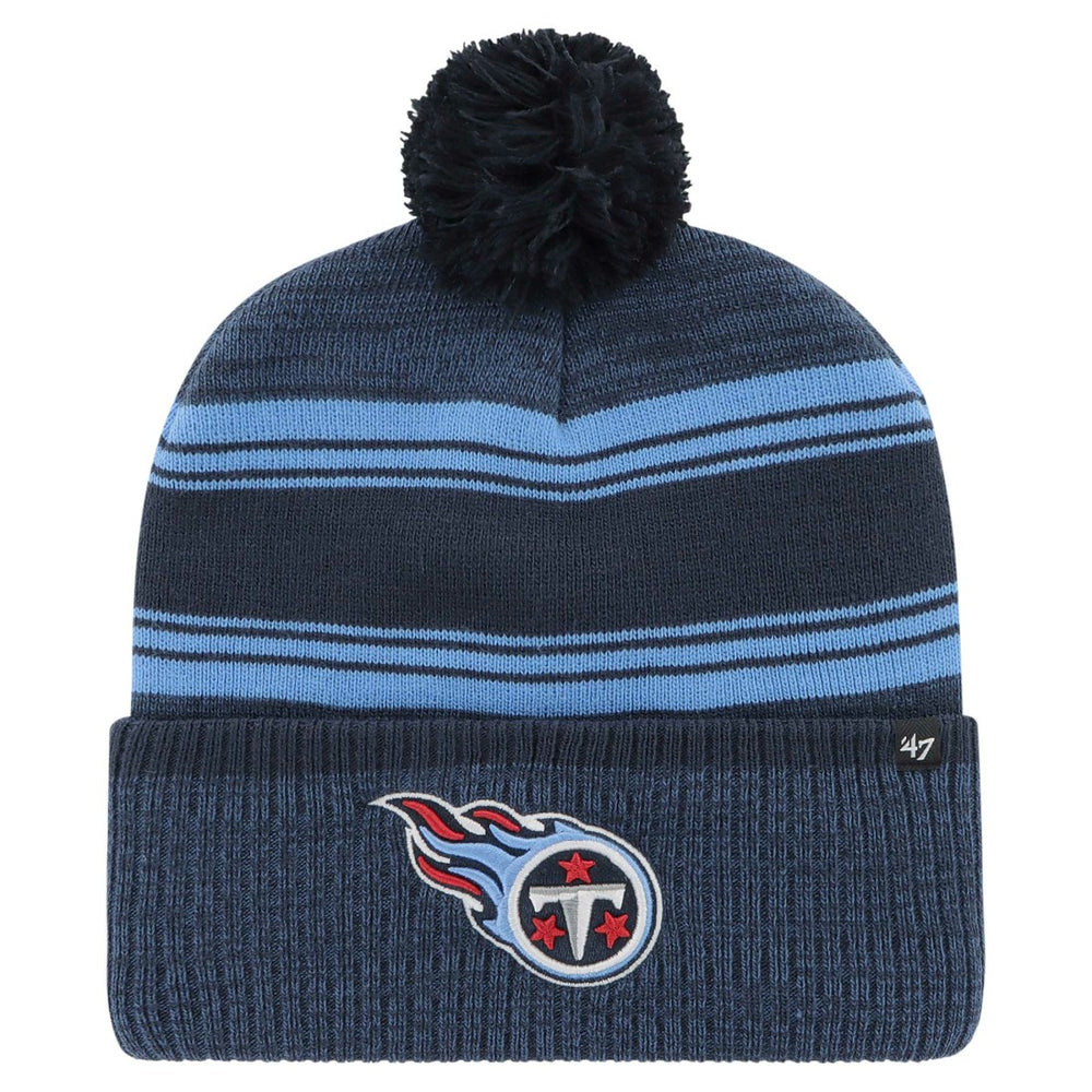 Tennessee Titans '47 Fadeout Cuffed Knit Hat with Pom | NFL Outlet